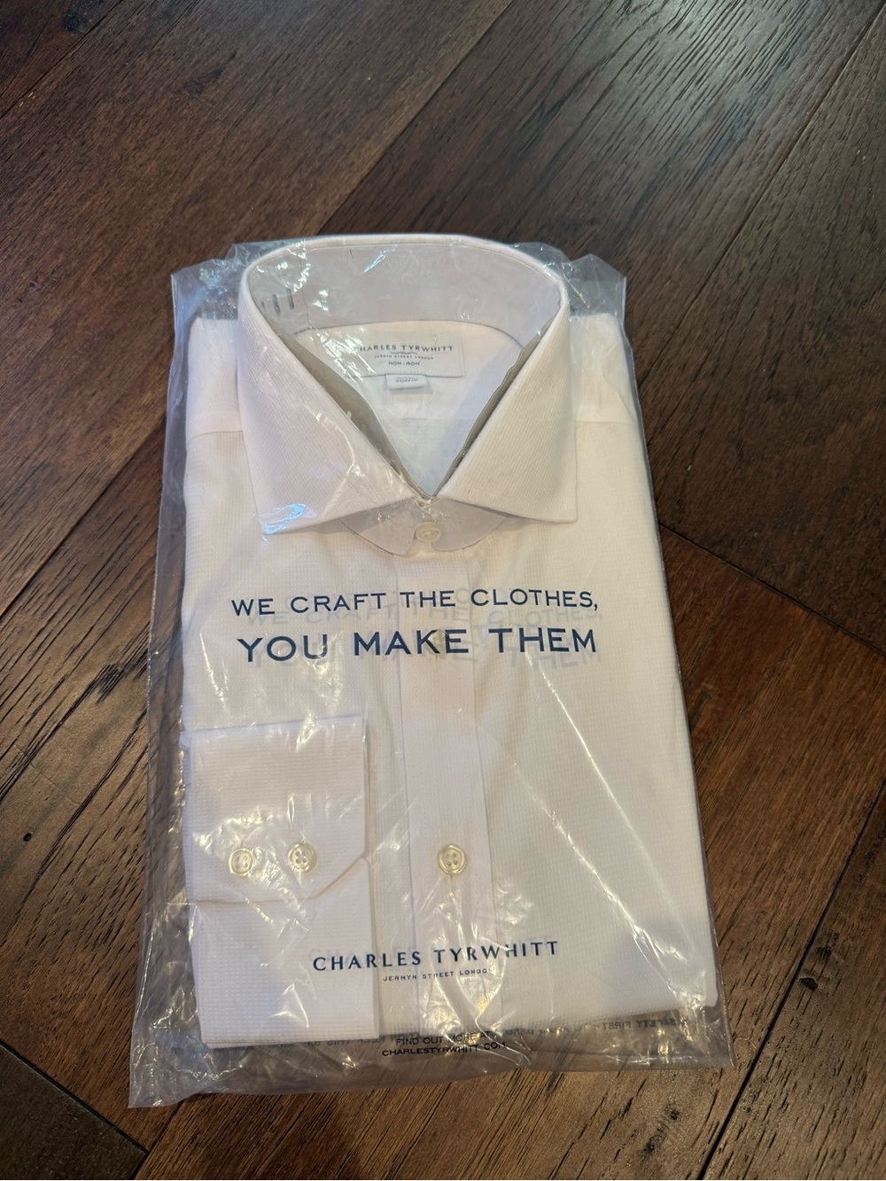 NWT Charles Tyrwhitt Greenwich Weave Shirt - White - Picture 6 of 9
